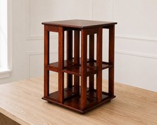 Wooden Rotating Display Stand Revolving Countertop Display Rack Shelf