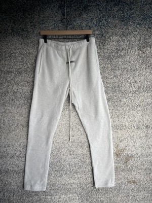 Fear of God Essentials Pants Mens Small Cream Sherpa Fleece Sweatpants Joggers