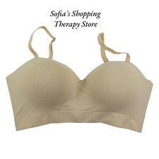 Truekind By Shapermint Supportive Comfort Wireless Shaping Bra LARGE Chai Beige