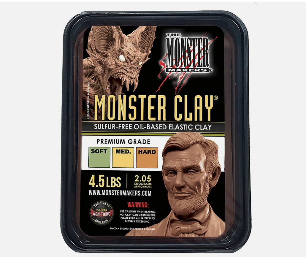 Monster Clay Premium Grade Modeling Clay - Medium - (4.5lb Tub) - NEW SIZE