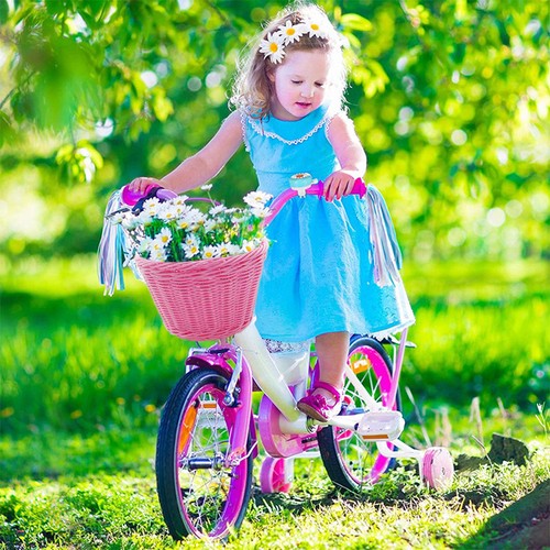 Kids Bike Front Basket Hanging Basket PP Rattan Woven Basket HOT - Picture 7 of 7