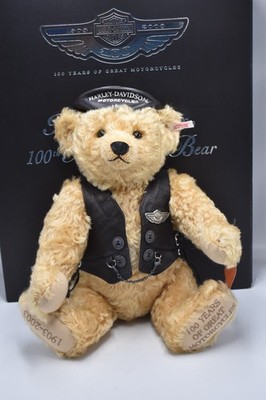 Steiff Harley Davidson 100th Anniversary Bär 66647 Limited Edition Mohair Boxed
