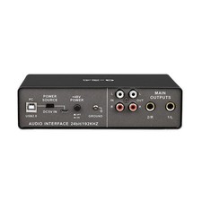USB Audio Interface Zero Latency Sound Card High Resolution for Mobile Capturing