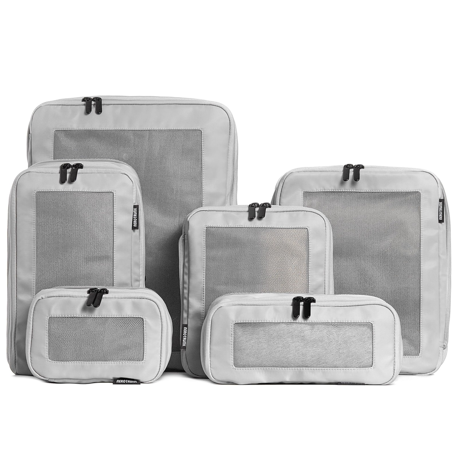 Compression Packing Cubes for Travel - Luggage Organizer Bags - Double Zipper...-image