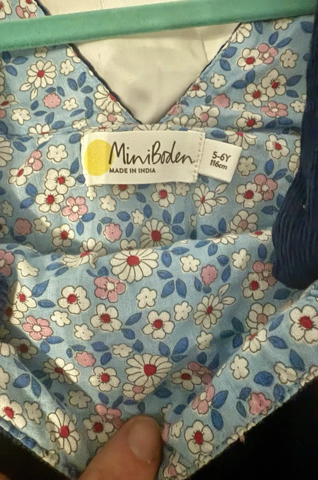 Jersey de pana Mini Boden azul marino búho con adorables detalles. (5-6 años) Foto 4 de 4