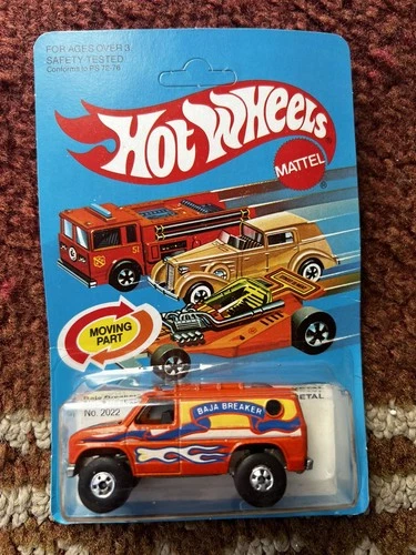 Hot Wheels 1982 Baja Breaker Orange Van, Vintage Mattel No 2022 Unpunched