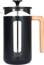 Stainless Steel Cafetiere CAF La Cafetiere Pisa 8 Cup Black Gift Boxed
