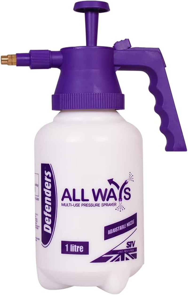 Defenders All Ways 1L Pump Action Pressure Sprayer Adjustable Garden Indoor