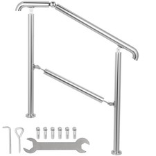 Rampe Escalier Acier Inox Rampe Escalier Extérieur Réglable 4 à 5 Marches