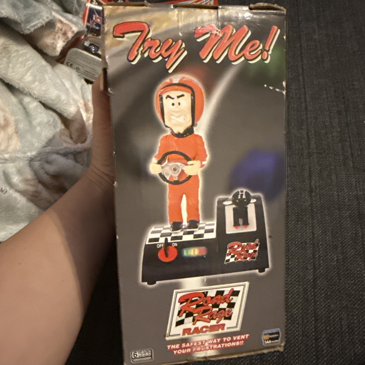 Gemmy 2005 Red Road Rage Racer Angry Mad Race Car Driver 30650