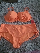 Bnwt.Womens Orange Bikini Set. Size 12 Bottoms And Size 36D Top