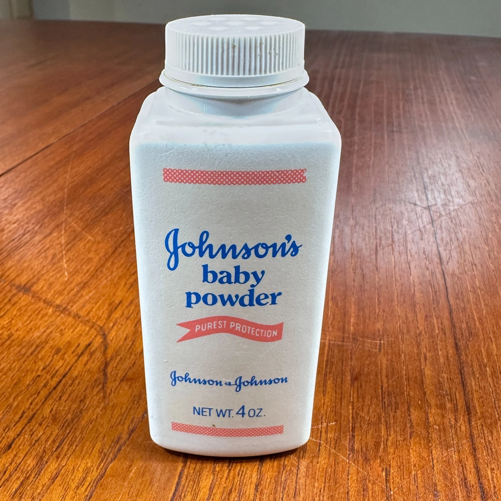 Vintage Johnson’s Baby Powder 4 oz Talc Bottle Used Almost Full Weight 1980s–90s