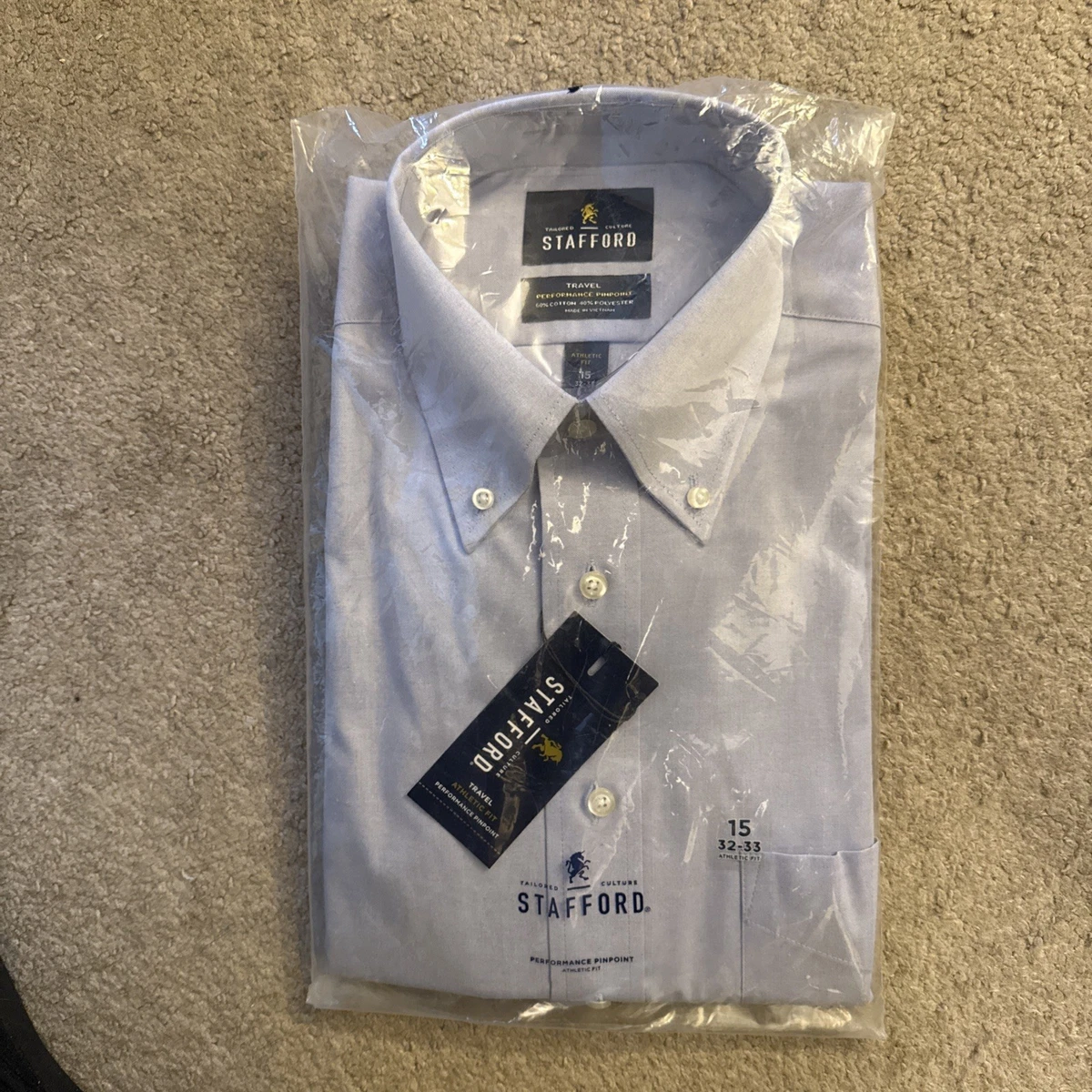 tuxedo dress shirt slim fit Perry Ellis Men's Slim Fit Tuxedo Dress Shirt in Bright White, Size 14.5, Cotton/Elastane, Solid main image 1