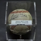Baltimore Orioles Multi-Signed Team Baseball w/ Weaver, Robinson, Miranda
