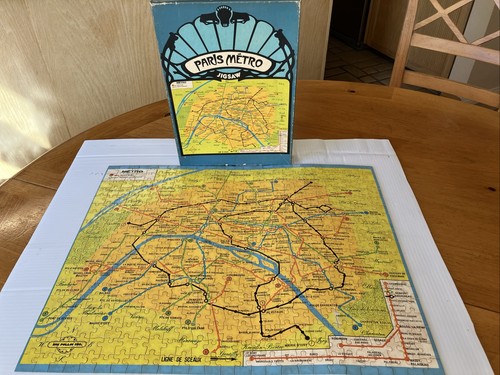 RARE HOI POLLOI 1972 JIGSAW PUZZLE PARIS METRO 500 pc ART DECO 100% COMPLETE