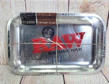 RAW Ethereal Metal Rolling Tray Silver NEW