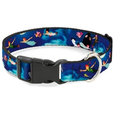 Plastic Clip Collar Peter Pan Flying Scene NARROW-Large 9.5-14.5"