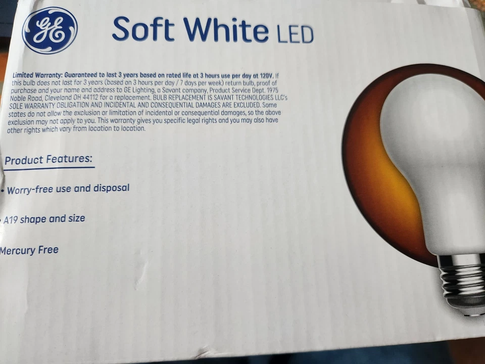 GE LED Light Bulbs, 75 Watt, Soft White, A19 (3 Pack) - P31 - Image 3 of 3