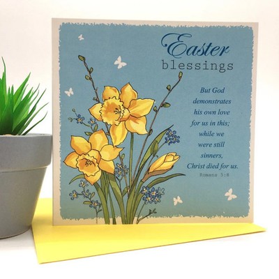 Frühlingsblumen Osterkarten (5er Pack)