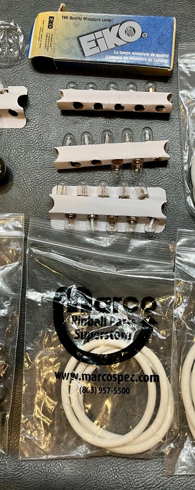 MIXED PINBALL PARTS  - NEW AND USED - 2ND PICTURE ONE BAG USED - Image 4 of 4