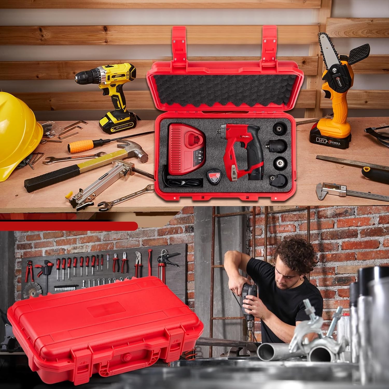 Hard Case for Milwaukee M12 Fuel Installation Drill/Driver Kit & Accessories (25