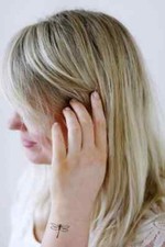 temporary tattoo - Set of 4 wrist size Dragonflies approx. 1" each 