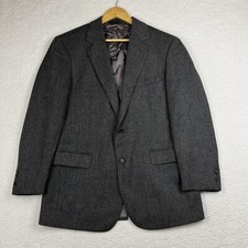 Vintage Brooks Brothers Tweed Blazer 40R Grey Lambswool Italy