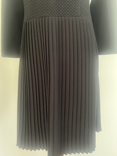 Vestido Anthropologie Ganni NUEVO Con Etiquetas Talla M Negro Fulton Mangas 3/4 - Imagen 5 de 10