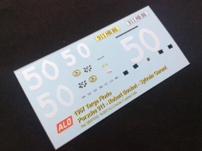 1967 TARGA FLORIO #50 PORSCHE 911 BUCHET/GARANT 1:24 DECALS - Photo 1/2