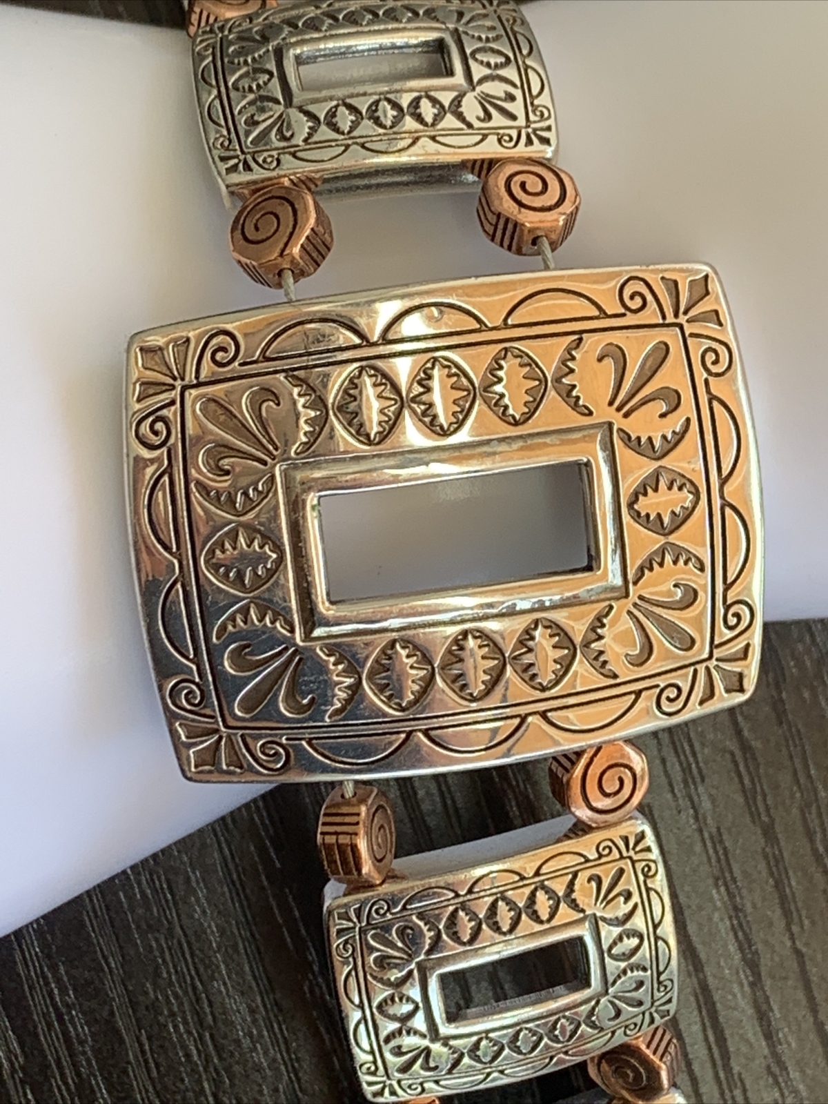 Signed Brighton Quality Silver Copper Southwester… - image 13