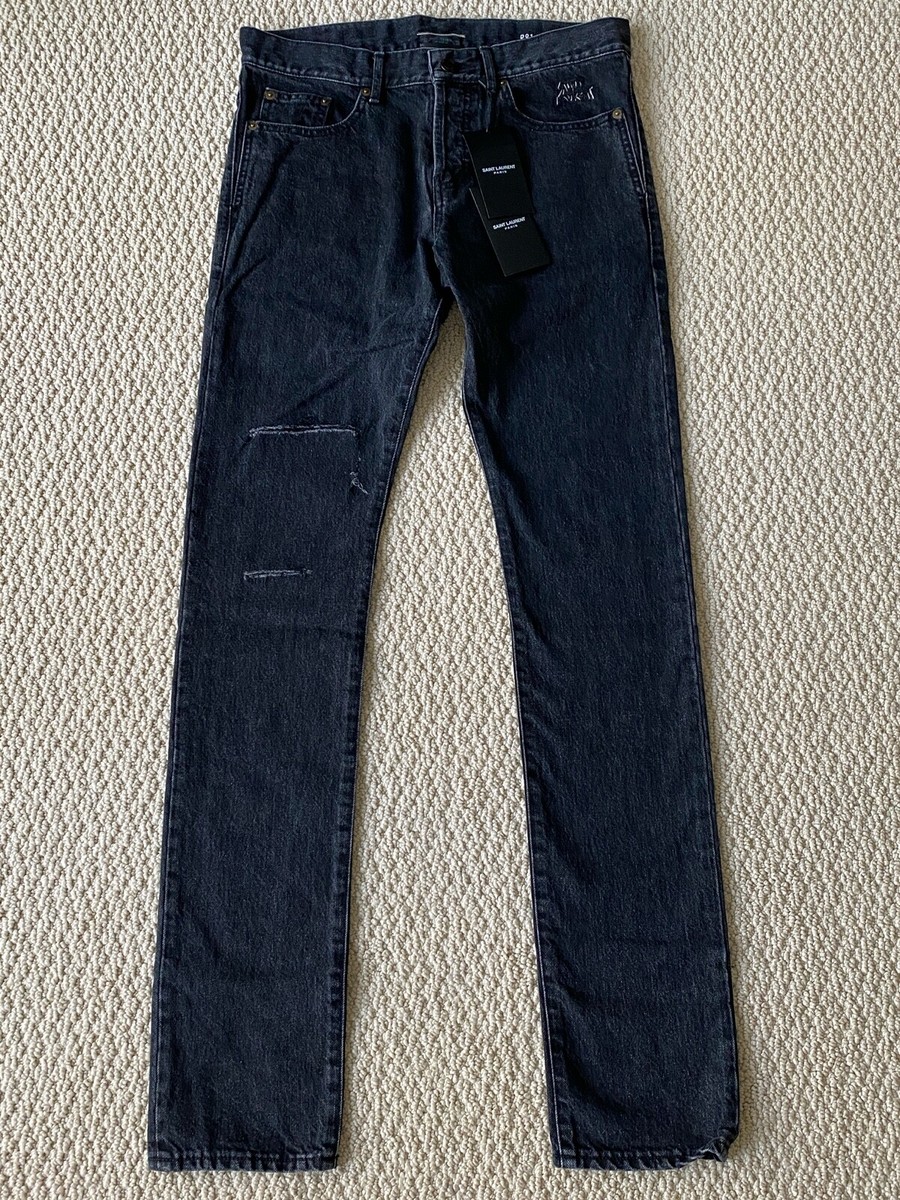 Saint Laurent black jeans 黒デニム Saint Laurent 90's Slim Jeans in Denim | Saks Fifth Avenue