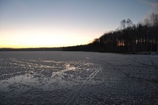 Landscape winter ice outdoors nature Custom Gaming Mat Desk