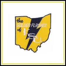 KSU Kent State University Golden Flashes Vintage Embroidered Iron On Patch  3"