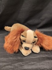 Vintage Walt Disney Lady  The Tramp Plush Dog 8 inch Lying Down