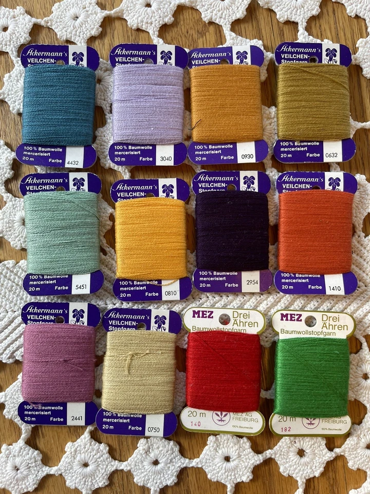 Lot of Embroidery Floss Thread DMC Ackermann’s Veilchen Mez Drei Cotton Wool New - Image 2 of 3