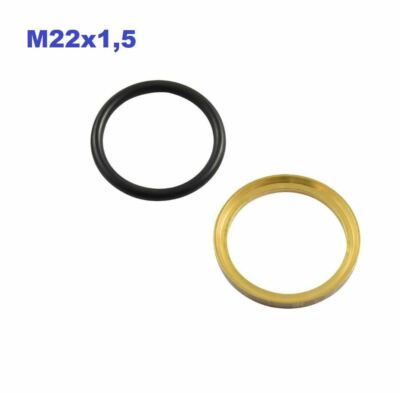 10x Druckring mit Dichtring für Verschraubung M22x1,5 Druckluft O-ring Set