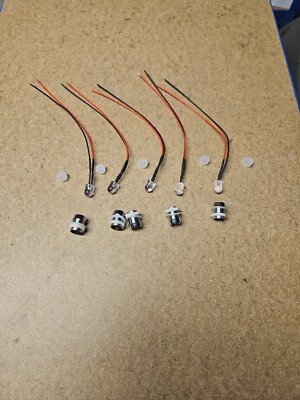 vorverdrahtete weiße LED 10cm 12V Leuchtmittel 10mm X5 