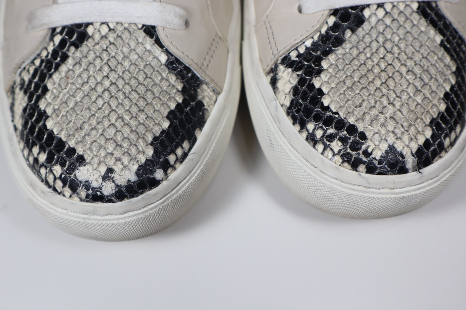 VERONICA BEARD Python Ivory Blush Leather Sneaker… - image 10