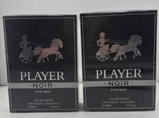 Fragrance Couture PLAYER NOIRE MEN 3.4 Oz EDT Spray Men's Cologne 2pc
