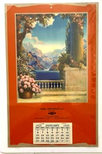 1929 Advertising Calendar "Viner Chevrolet" - "Land of Dreams"  *