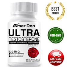 Natural Testosterone Booster 60ct Increase Energy Improve Muscle Strength Growth