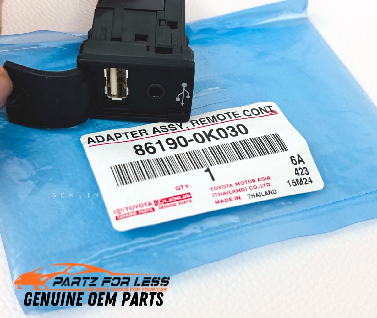 86190-0K030 TOYOTA GENUINE ADAPTER ASSY, STEREO JACK, NO.1