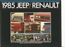 1985 Jeep Cj Cherokee Wagoneer Eagle 4wd Renault Dealer Sales Brochure