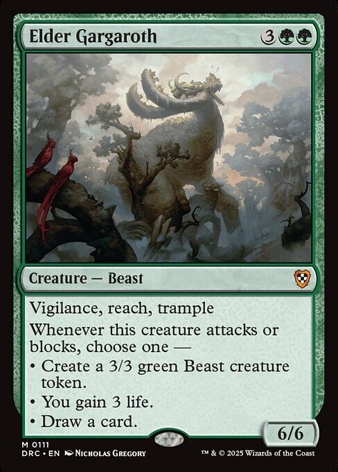 NM Elder Gargaroth, MTG, Aetherdrift Commander, Magic the Gathering, 111