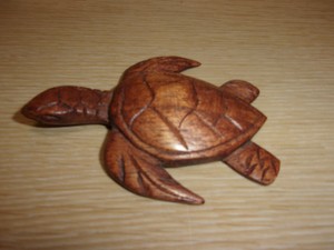 small wooden turtle
