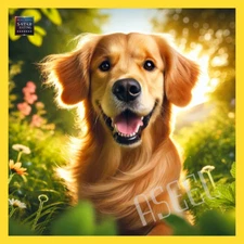 Digital Image Picture Photo Pic Wallpaper Background Desktop AI Art Golden Dog