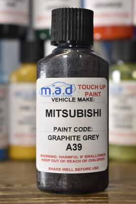 TOUCH UP CAR PAINT 30ML BOTTLE FOR MITSUBISHI GRAPHITE GREY A39 | eBay