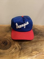 Vintage Georgia New Era Hat 1980s Mesh Frat Athens Bulldawgs Hipster