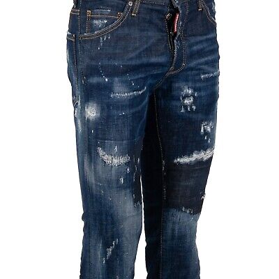 デニム・ジーパン Dsquared2 Distressed Skinny Jeans With Classic Five-Pocket DSQUARED2 Distressed Cool Guy Jean Kick Ass Beads 5-Pockets