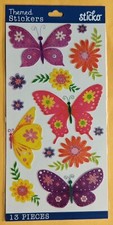 Themed/ Everyday Sticker Single Sheet / Butterflies/ 13 pieces/ Sticko